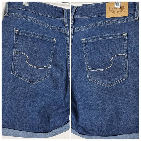 Signature by Levi Strauss & Co. Gold Label Mid Rise Denim Shorts Size 28 - Picture 6 of 7
